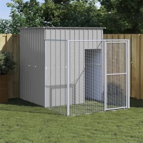 Dog House Light Grey Galvanized Steel Extra Large Durable